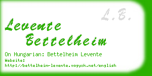 levente bettelheim business card
